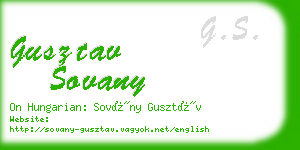 gusztav sovany business card